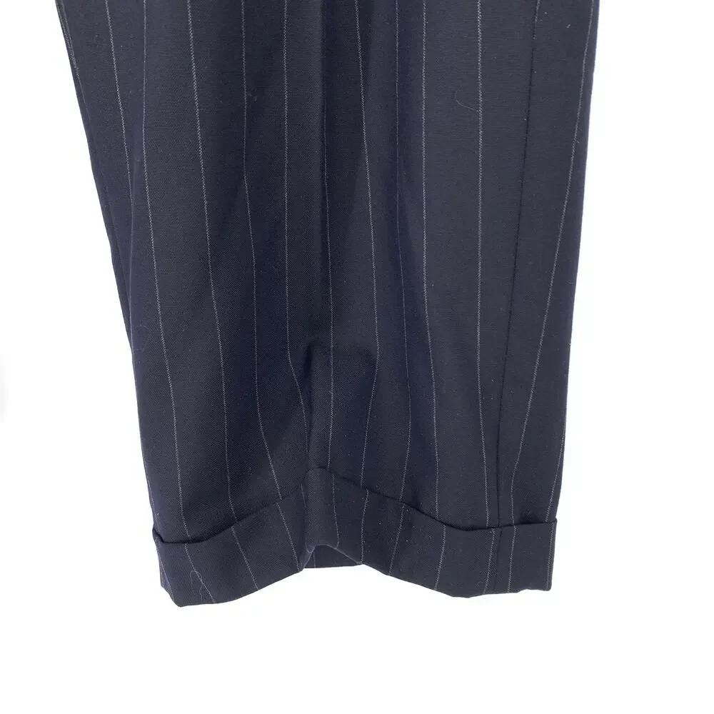 VTG Burberrys Wool Suit Set Pants + Blazer Mens Sz 41R 36 X 28 Blue Pinstripe